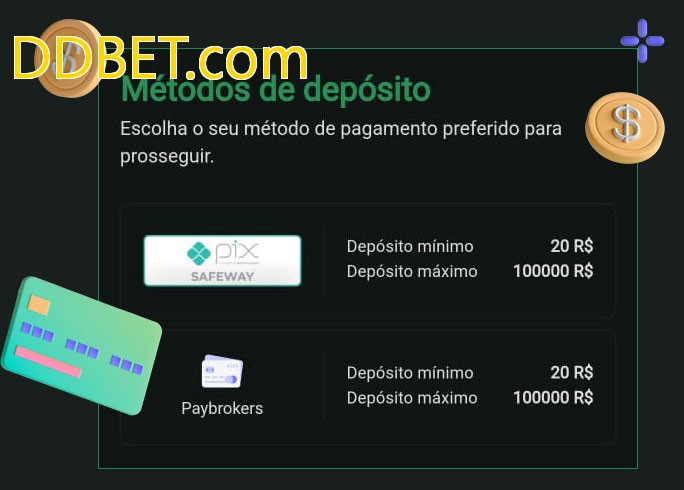 O cassino DDBET.combet oferece uma grande variedade de métodos de pagamento